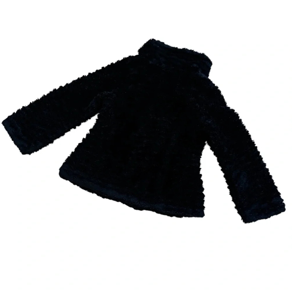 Patagonia Girls' Pelage Jacket Black Faux Fur Size 8 - Picture 3 of 8